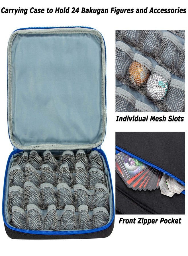 كيسلان حقيبة تخزين من كيسلين متوافقة مع 24 مجسمًا من مجسمات باكوجان، وباكوكورز، حقيبة متوافقة مع 24 مجسمًا من مجسمات باكوجان مع جيب بسحاب للملحقات، الحقيبة فقط (أسود) - Image 2